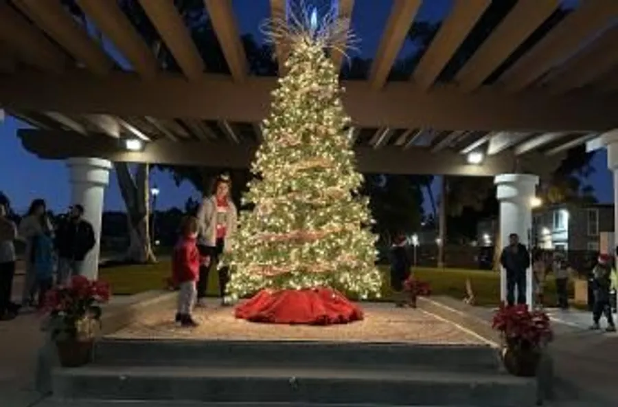 Holiday tree lighting at La Colonia Park in Solana Beach