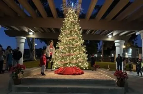 Holiday tree lighting at La Colonia Park in Solana Beach